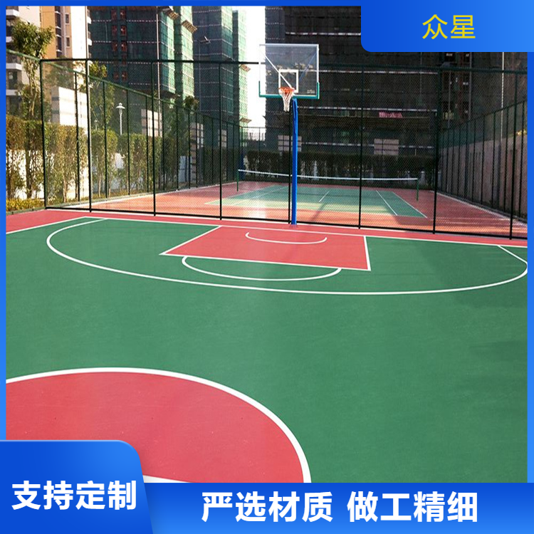 泰州市EPDM颗粒篮球场硅PU - 价格